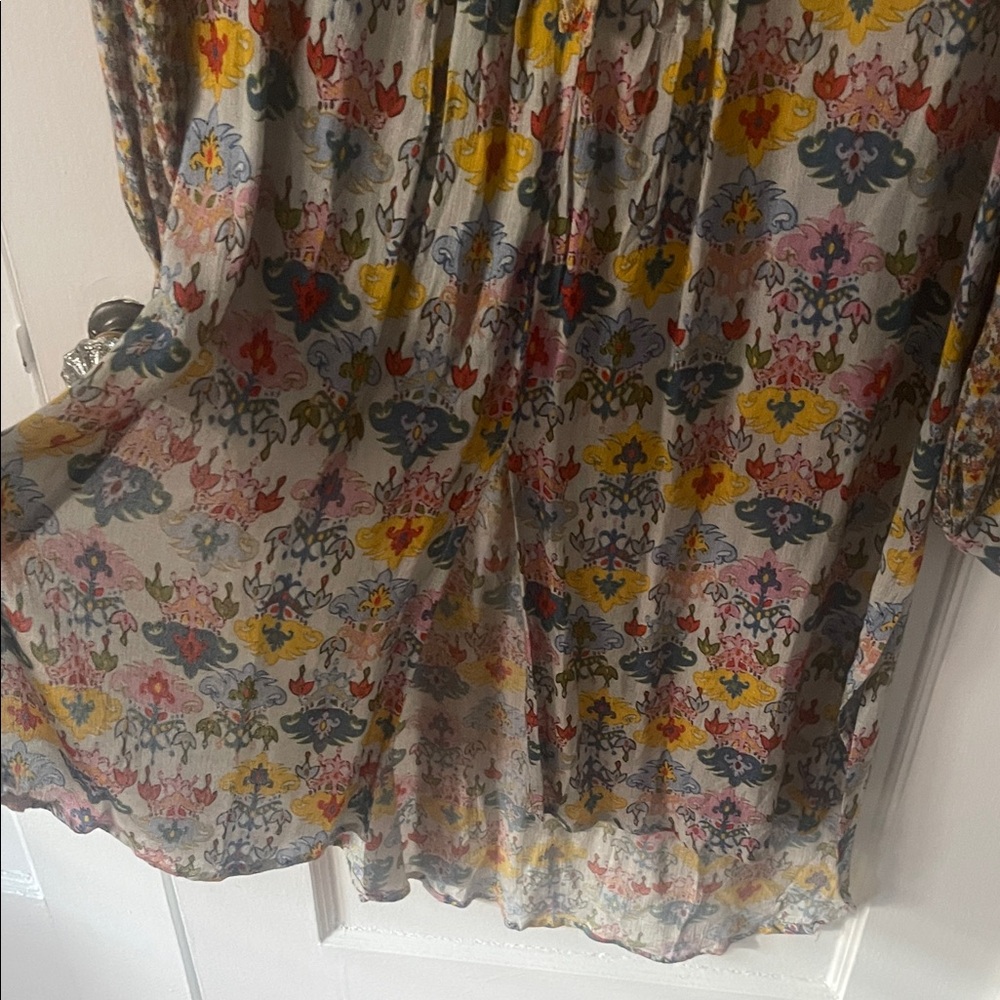 Anthropologie Multicolor Floral Long Blouse - Picture 11 of 11